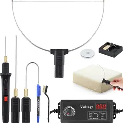 Universal Straight Cylinder Electric Foam Cutter with Three Replaceable Cutting Heads (US PLUG Digital)