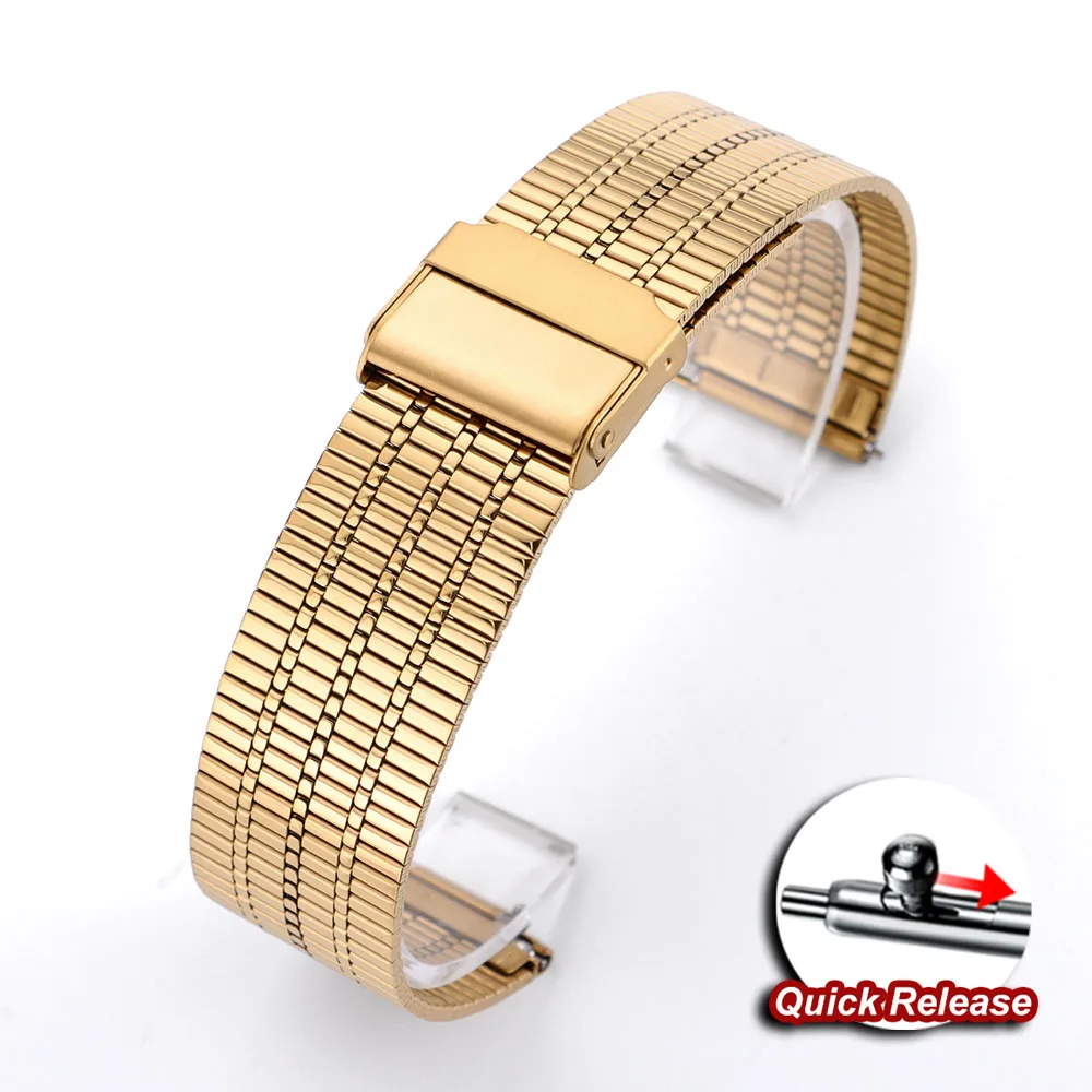 Premium Stainless Steel Metal Watch Strap - Elegant Bracelet Belt