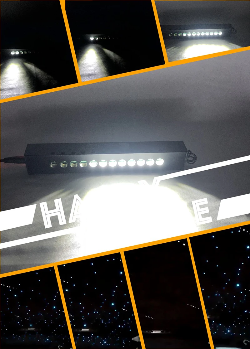 Shooting Stars Effect 6W 12Holes Fiber Optic Kit Light LED Meteor Light Engine with RF Remote Controller For Starry Sky Ceiling