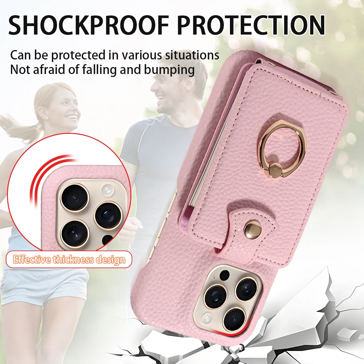 Fashionable Leather Multi-Card Wallet Stand Phone Case - Portable & Multifunctional Protective Cover
