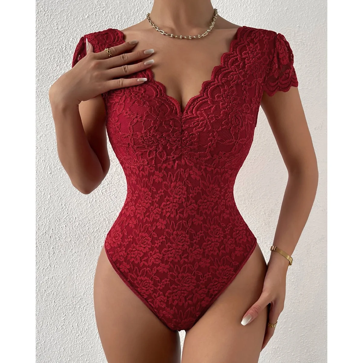 wine red bodysuits