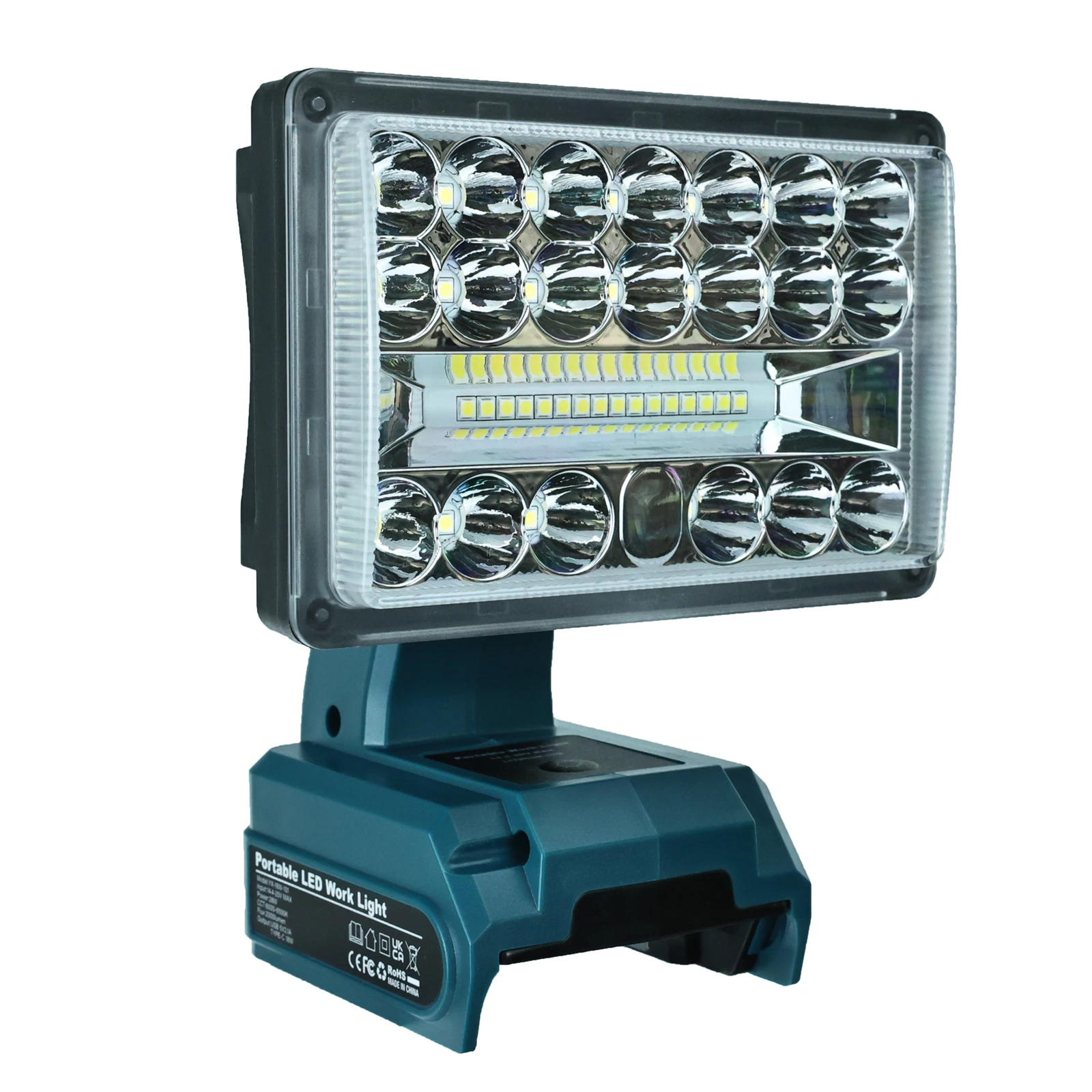 

28W 2000LM LED Work Light with USB Type-C Port Outdoor Emergency Lighting Lamp Flashlight for Makita 14.4V-20V Li-ion Battery