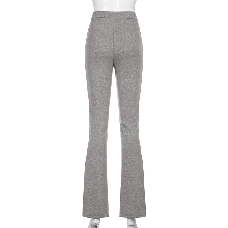 2021 New High Waist Streetwear Solid Tracksuit Ladies Tracksuit Side Split Tracksuit Fashion Skinny Pants Y2k Capris Women