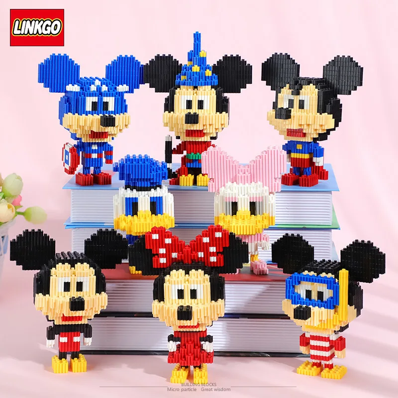 Disney Diamond Building Blocks Topolino Daisy Donald Duck Minnie Winnie The Pooh Eeyore Assembly Micro Bricks Figure For Kid