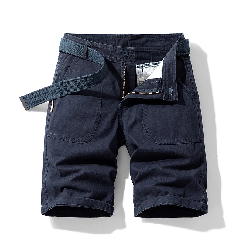 Loose Cropped Pants Men's 2024 Summer New Outdoor Work Clothes Shorts Casual Versatile Youth Straight Cotton Middle Pants