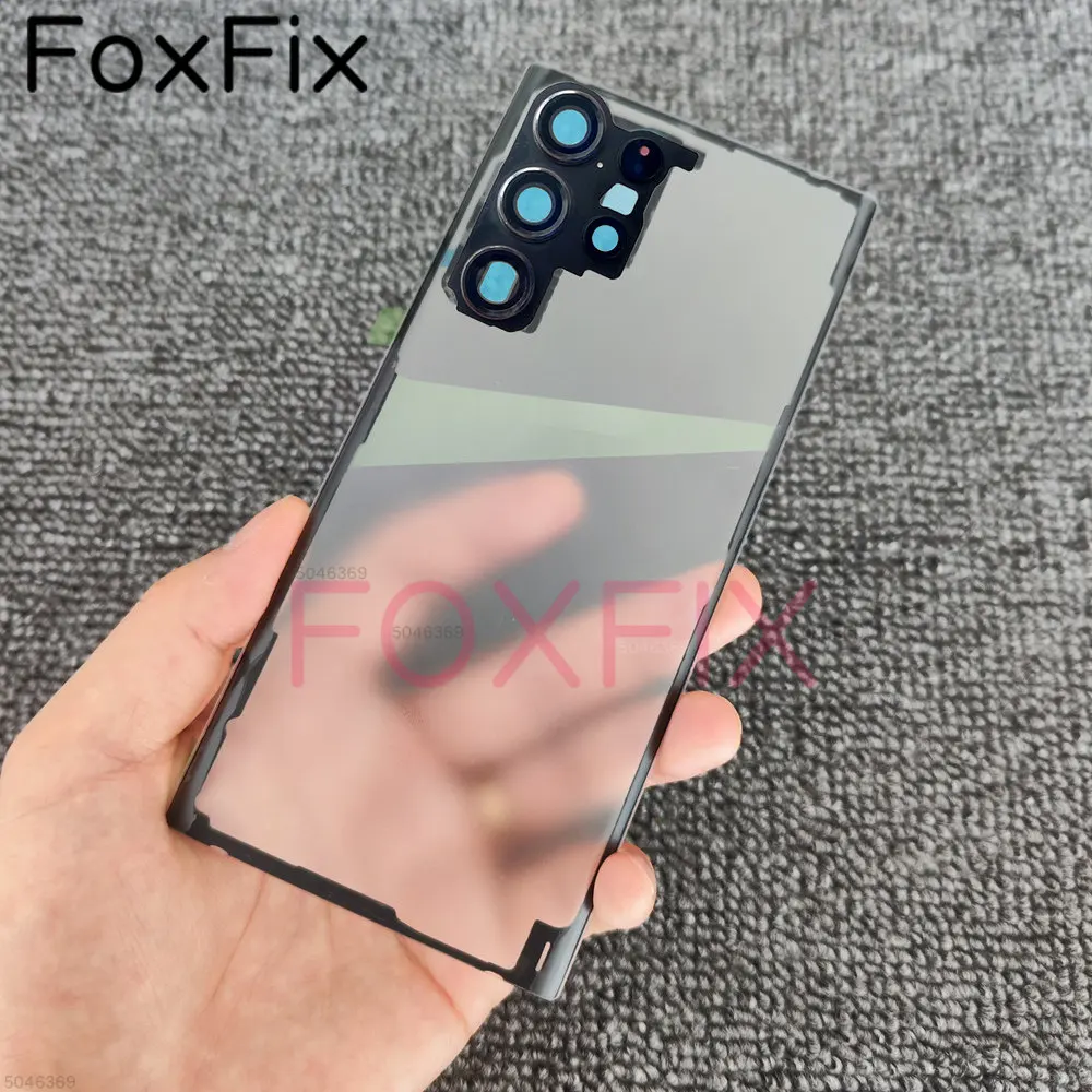 삼성 갤럭시 S22 울트라 5G 배터리 도어 후면 하우징 패널 교체 용 유리 뒷면 커버 삼성 S22 Ultra 울트라 + 접착제