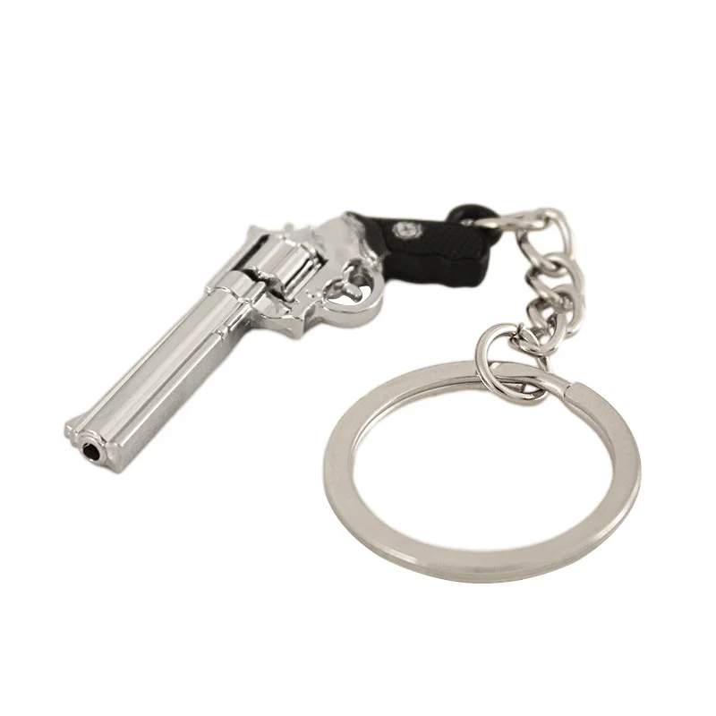 Game PUBG Mini Gun Keychain Model Pistola Miniatura De Metal Accessories Alloy Periphery Mini Revolver Key Ring Gift Toy for Boy 6