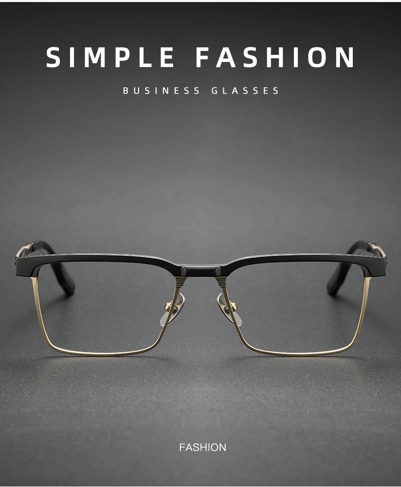 CLLOIO New Pure Titanium Anti Blue Light Reading Glasses Men Acetate Square Myopia Glasses Hyperopia Prescription Eyewear DTX137
