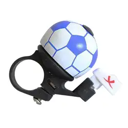 Kids' Cartoon Football Bicycle Bell - Cute Handlebar Accessory (Blue White)