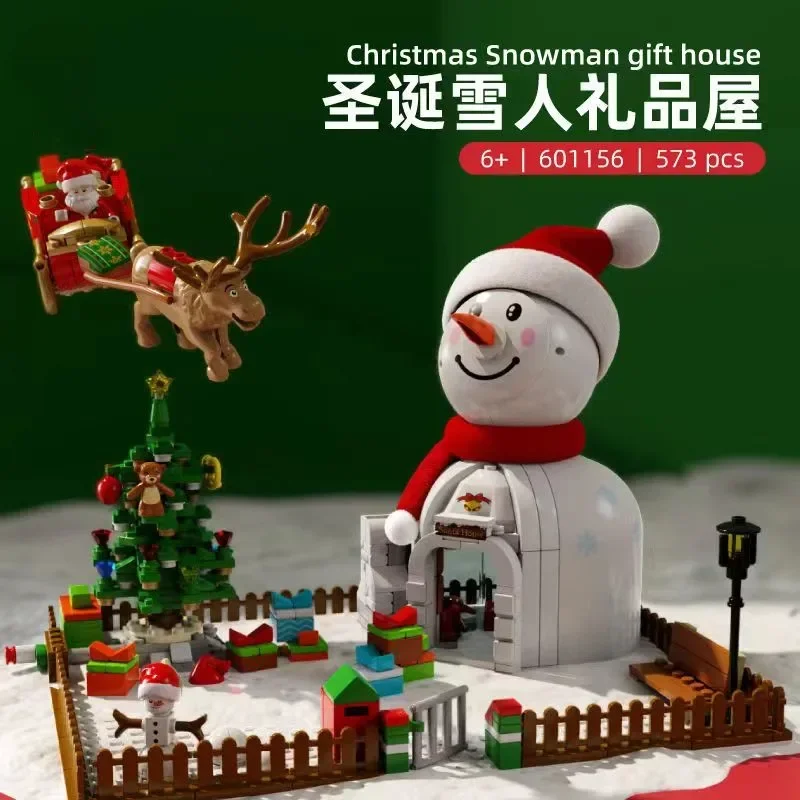 

2023 Sembo Рождественский снеговик подарок дом строительные блоки Город Друзья имбирное дерево кирпичи Санта игрушки для детей рождественские подарки
