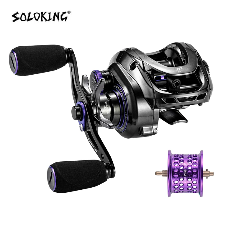 

Soloking GKA200 Pro Baitcasting Reel Fishing Reels 9KG Drag Power 6+1 BB Drag Clicker Sound Baitcaster Reel 베이트 릴