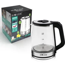 

220V EU Plug Glass Electric Kettle,2.3 Liter Cordless with LED Light, Borosilicate Glass, Auto Shut-Off and Boil-Dry Protection
