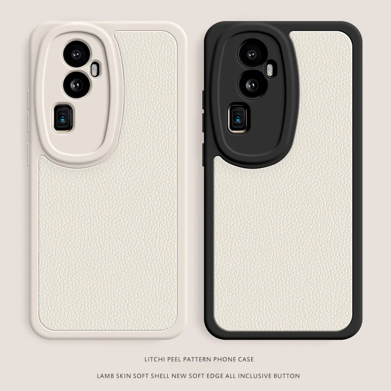 Custodia Morbida Di Lusso Litchi Peel Pattern Per Oppo Reno 10 Pro Plus Coque Reno10 10Pro Pro + Funda Classic Lens Protection Cover Per Telefono
