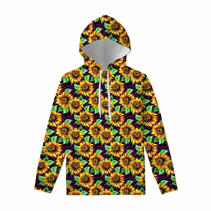 thumbnail image 1 of Sudadera con capucha con estampado floral en 3D de girasol para hombre y niño, moda Harajuku, estampado de flores y plantas, sudadera con capucha para primavera y otoño, 1 of 5