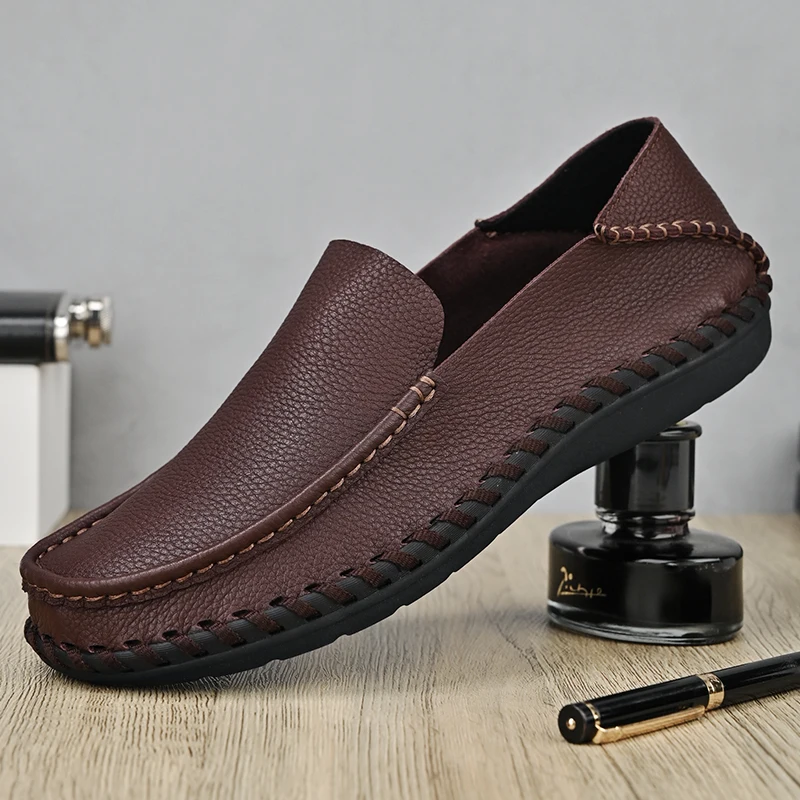 

Мужские туфли из натуральной кожи высокого качества, роскошные женские повседневные Мокасины на плоской подошве, лето 2024