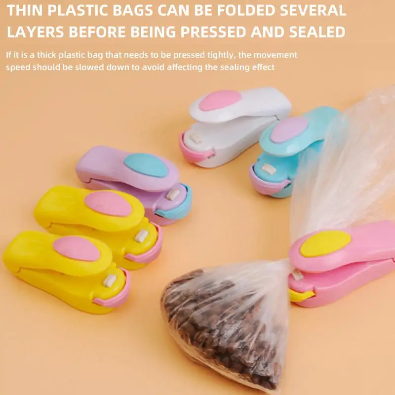 

Portable Food Bag Sealer 2-speed Adjustable Mini Plastic Bag Sealing Clips Moisture-proof Preservation Bags Sealer Home Supplies