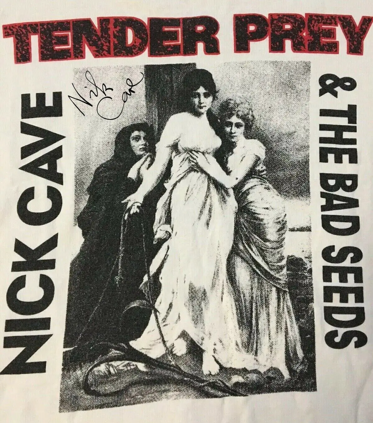 Tender Prey Nick Cave And The Bad Seeds Shirt Manica Corta Bianca S-5Xl Ut364