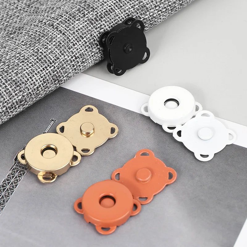 5sets/lot Magnet Buckle Metal Snap Fasteners Buttons DIY Sewing Garment Accessories Materials Wallet Craft Bags Buckle 10mm-18mm 3