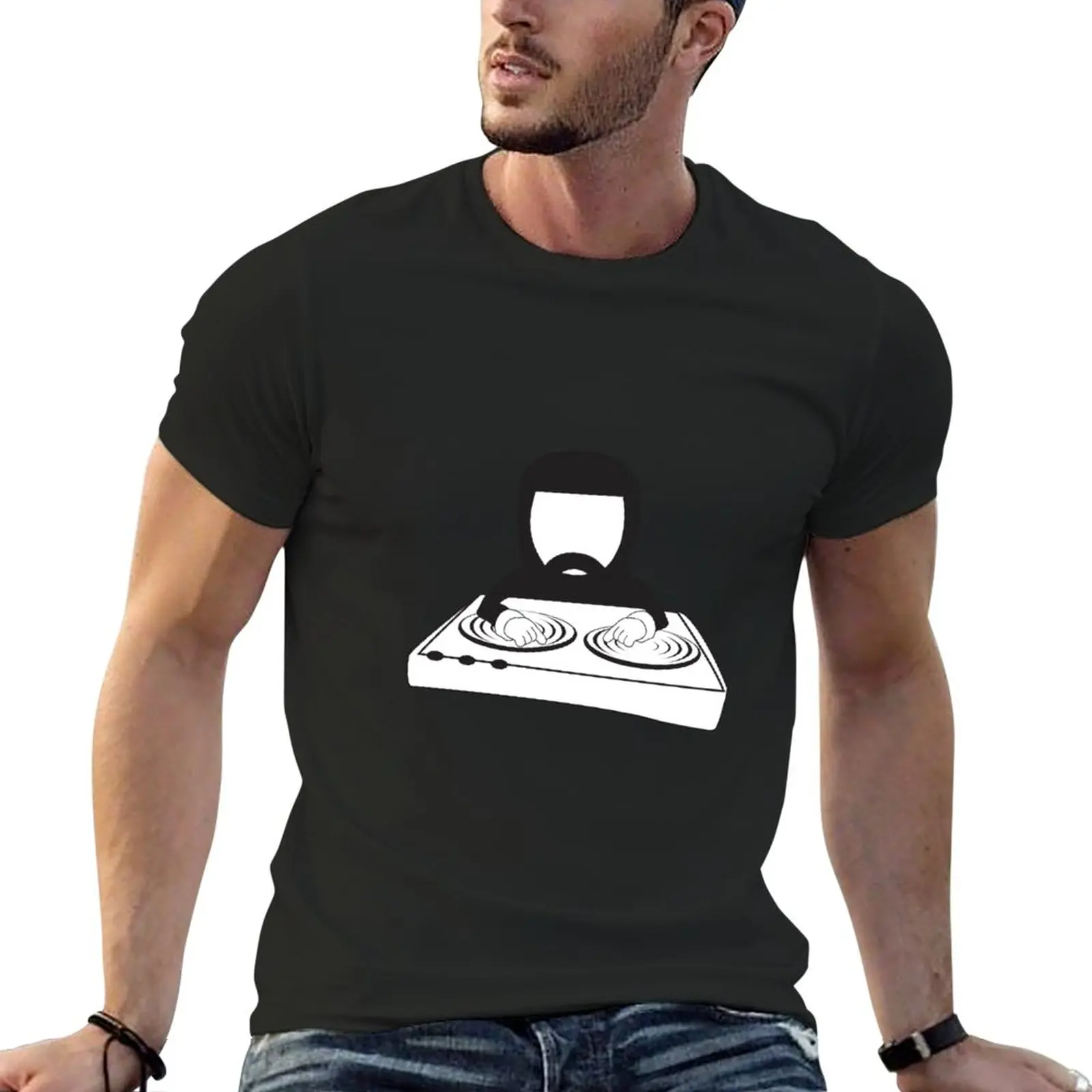 

DJ T-Shirt black t shirt custom t shirt fruit of the loom mens t shirts