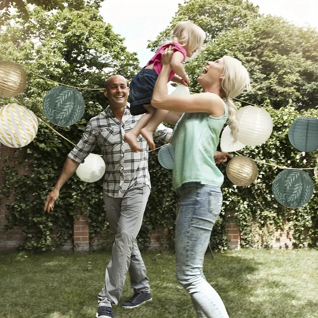 12 Lanterne Di Carta Rotonde Per Feste - Set Decorazioni Appendibili In Verde Salvia, Avorio E Oro | Per Matrimoni, Baby Shower, Compleanni - Foto 9