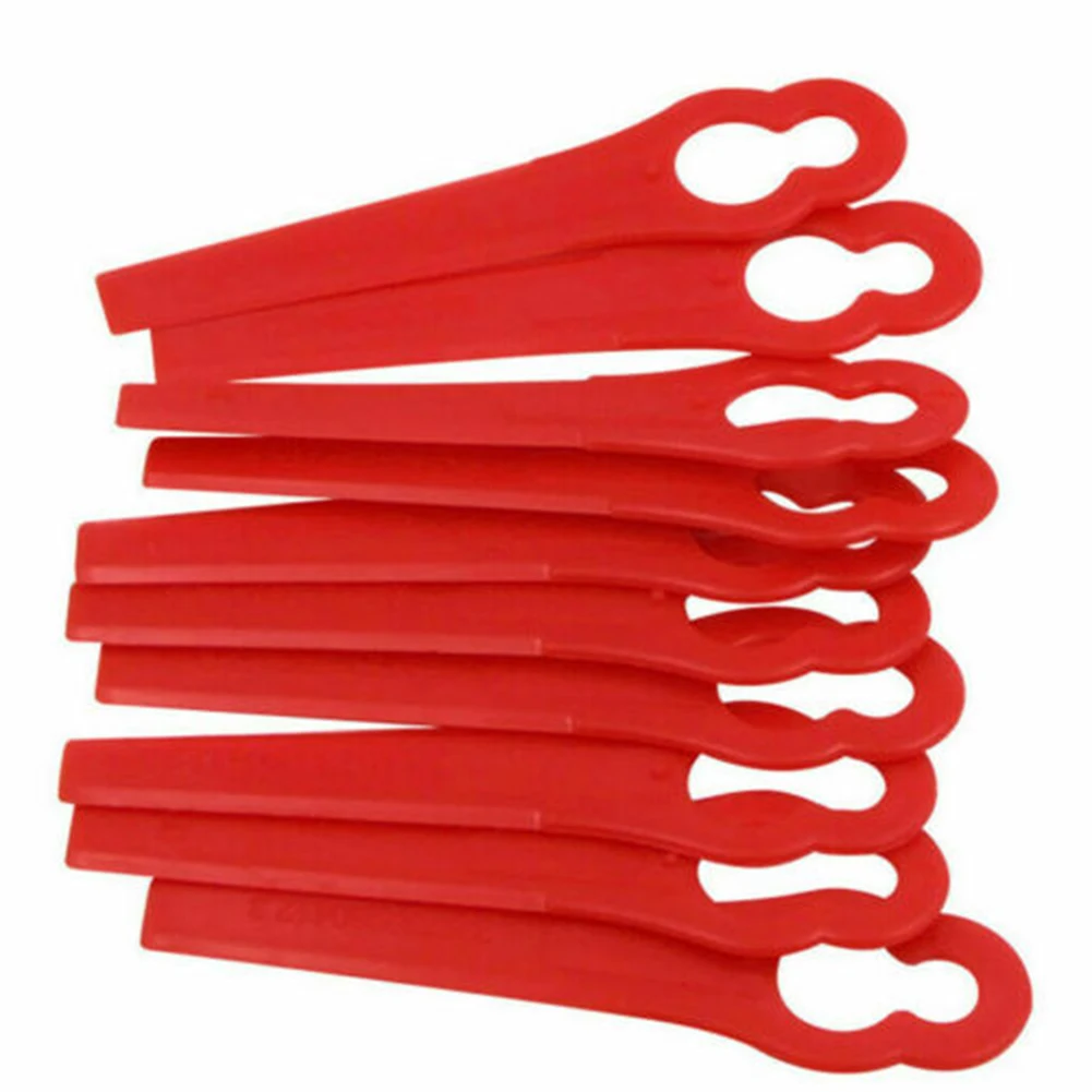 best battery hedge trimmer 100Pcs Plastic Cutting Blades 83mm Replacement For Cordless Grass Strimmer Trimmer PA6 Lawn Mower Accessories Garden DIY Tool craftsman hedge trimmer