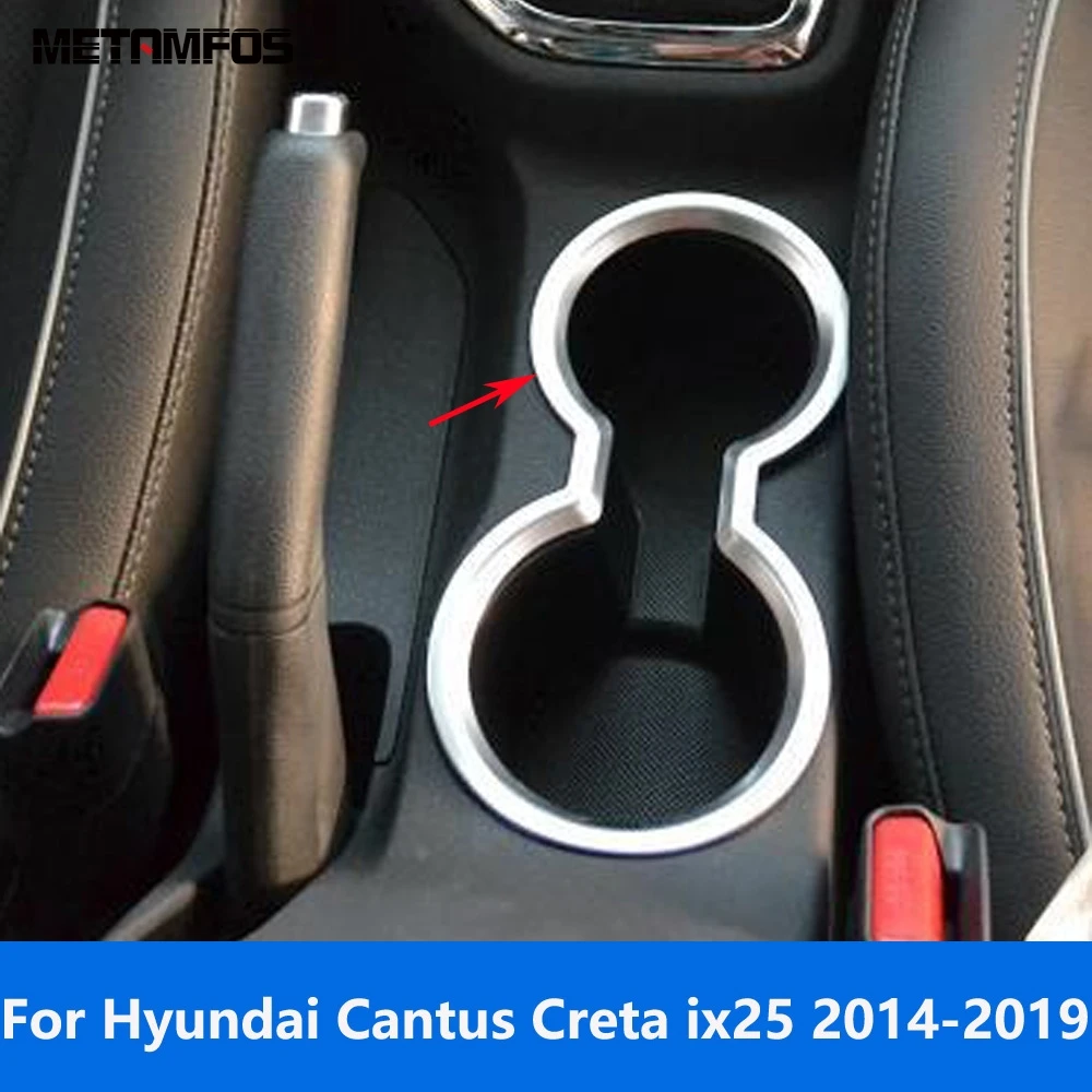 

Матовая центральная консоль для Hyundai Cantus Creta ix25 2014-2017 2018 2019, подставка для стакана с водой, стикер, аксессуары, автостайлинг