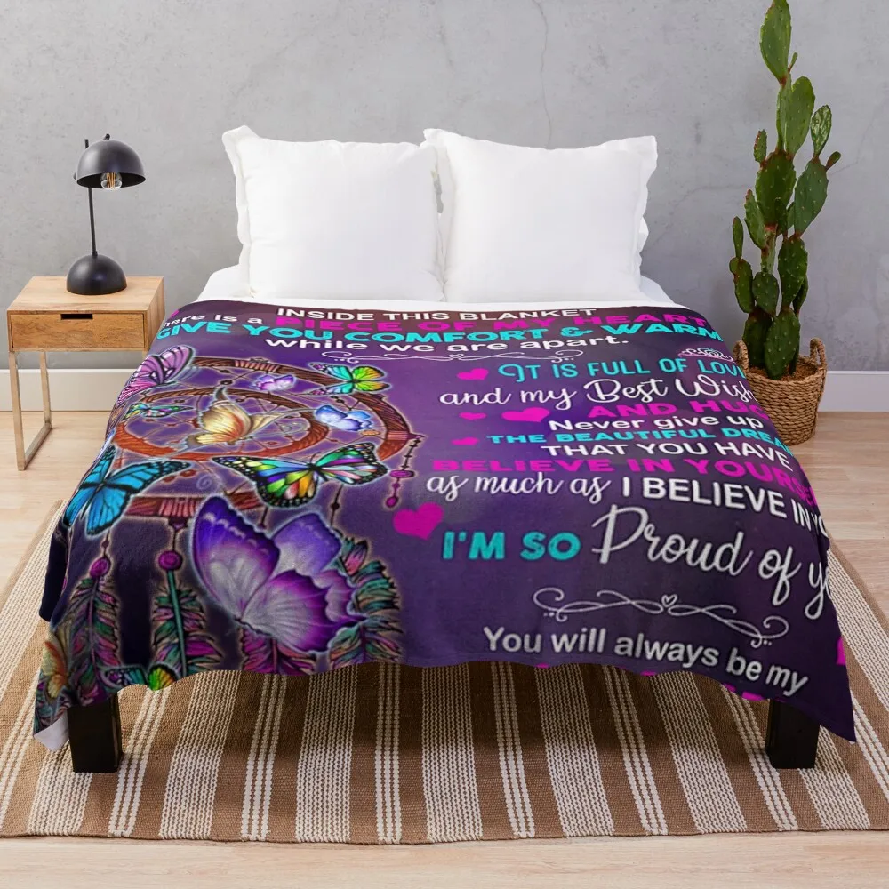 

To My Daughter Inside This Blanket Throw Blanket Decorative Sofa Blanket Heavy Blanket Blanket For Decorative Sofa