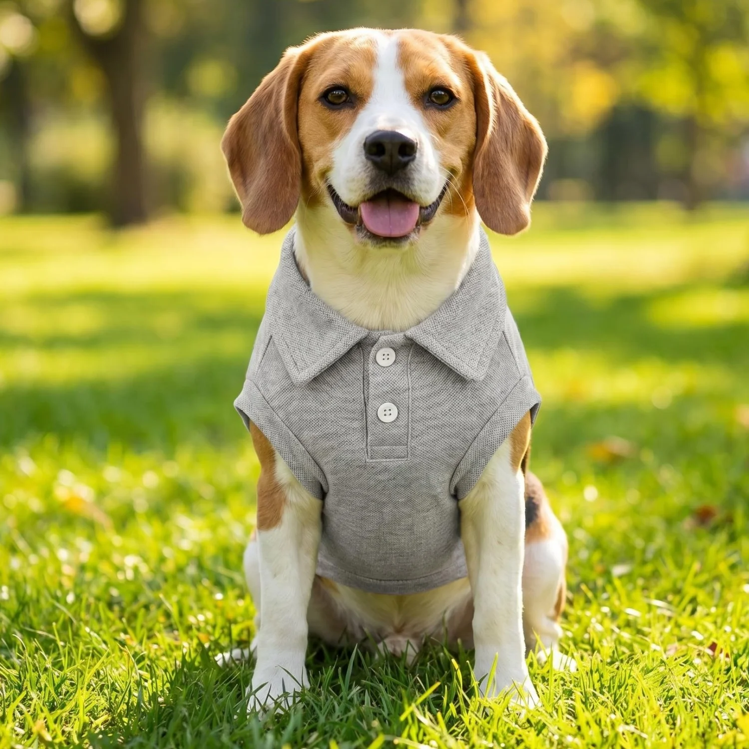 Maglietta Polo per Cani con Ricamo Orso Cartone Animato, Morbida e Traspirante, Senza Maniche, Abbigliamento Casual per Passeggiate all'Aperto per Razze Piccole - immagine 3