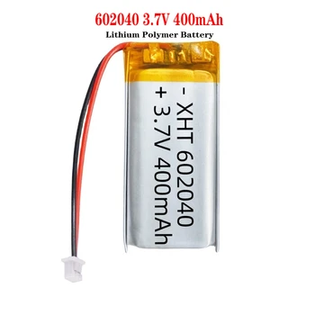 602040 Batterie ricaricabili ai polimeri di litio da 3,7 V 400 mAh con spina PH-2,0 mm per celle Li-po per cuffie GPS MP3 MP4
