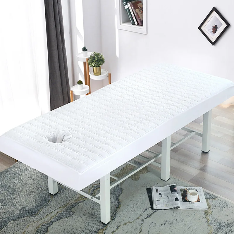 Beauty Salon Massage Table Fitted Bed Sheet, Skin-Friendly Massage Sheet, SPA Treatment Bed Cover with Breath Hole, 3 Sizes 5