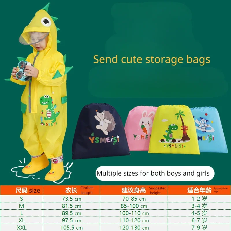 Children's Raincoat Kindergarten Poncho for Primary School Students Baby Rain Gear Dinosaur Raincoat Kids Rain Coat Poncho raincoat poncho