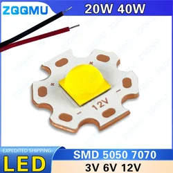 Enhanced LED Plum Blossom Warm White Light for Flashlights and Headlights (40W 7070 - 6V)