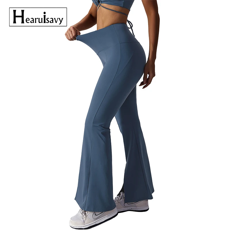 

Sexy Woman Sport Leggings High Waist Workout Flared Pants Yoga Pants Gym Leggings Women Running Elastic Tights Female Sportswear