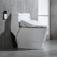 T-0008 Luxury Bidet Toilet Elongated One Piece Toilet with Advanced Bidet Seat Chair Height Smart Toilet Seat with Temperature 1