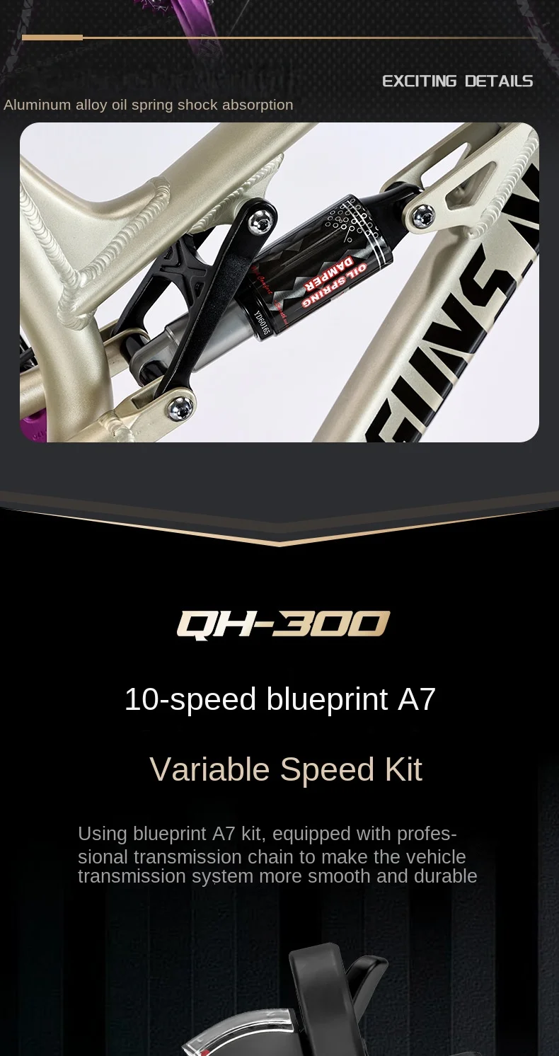SKIG Mountain Bikes Variable-speed Adult Student Youth Soft-tail Shock-absorbing Downhill Off-road And Road Bikes