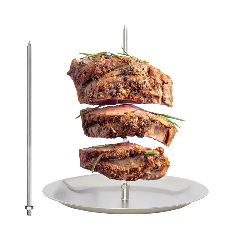 

Stainless Steel Vertical Skewer Grill 1PCS Effortless efficient BBQ Vertical Meat Skewer durable vertical skewer for Shawarma