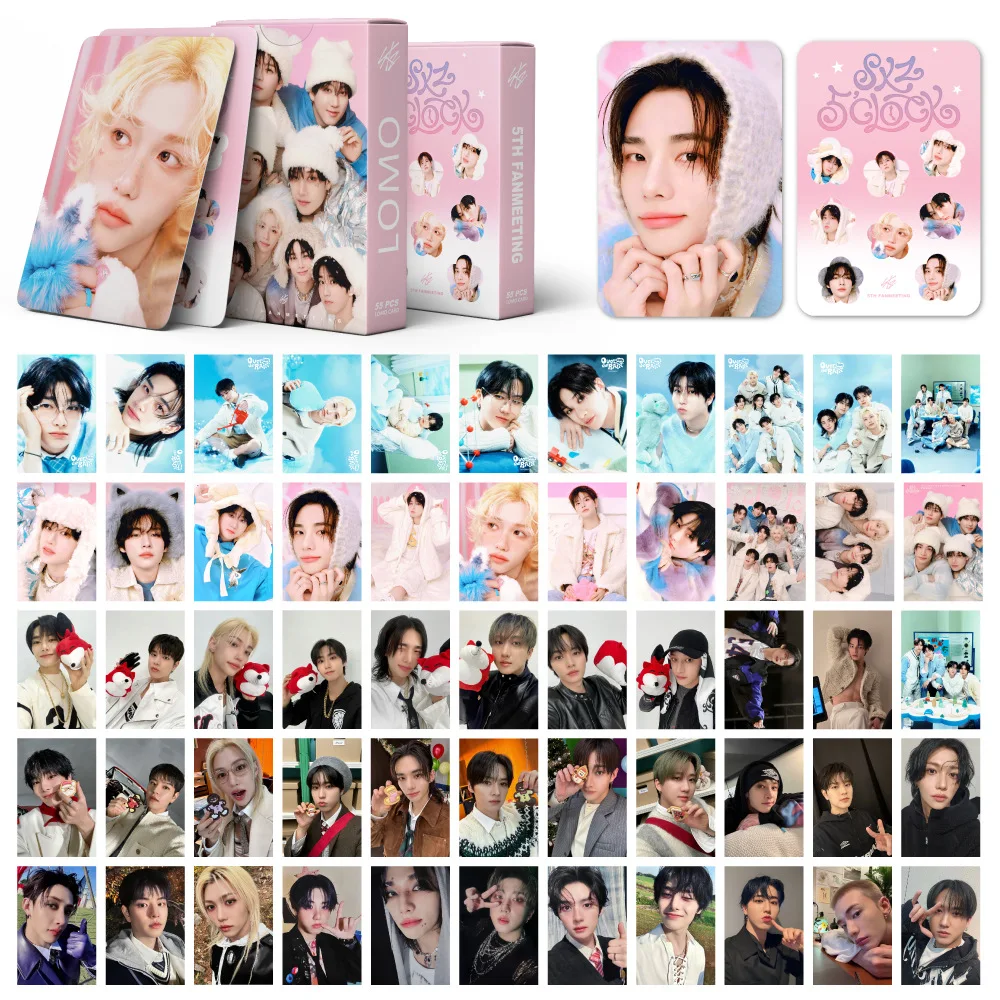 Photo Album 55pcs/set Kpop SKZ&rsquo;s Clock Lee Know Hyunjin Changbin Lomo Cards Photocards Fans Collection