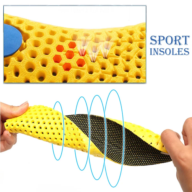 3D Honeycomb Insoles Orthopedic Memory Foam Sport Support Insert Feet Care Insoles Women Men Breathable Cushioned Running Insole orthopedic insoles shoe insoles