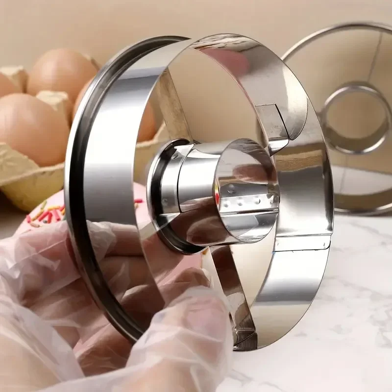 DIY Edelstahl Donut Form Kuchen Dekorieren Backen Werkzeuge Desserts Brot Cutter Maker Küche Hause Backen Liefert – Detail 5