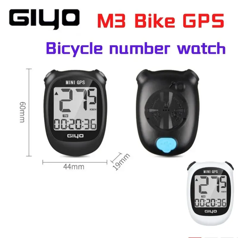 Giyo M3 Bici Impermeabile Mini Gps Ciclismo Computer Wireless Strada Bicicletta Cronometro Velocimetro Contachilometri Display Lcd Retroilluminazione