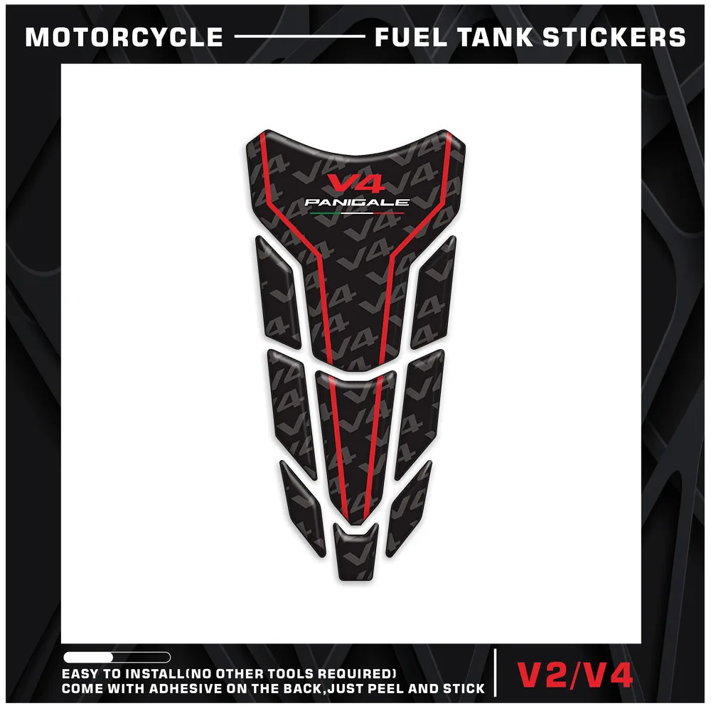 

For Fairing Model Abbreviations Sticker Kit For Panigale V4 V4S V4SP Mm Head Shell Decal Sticker Black and White