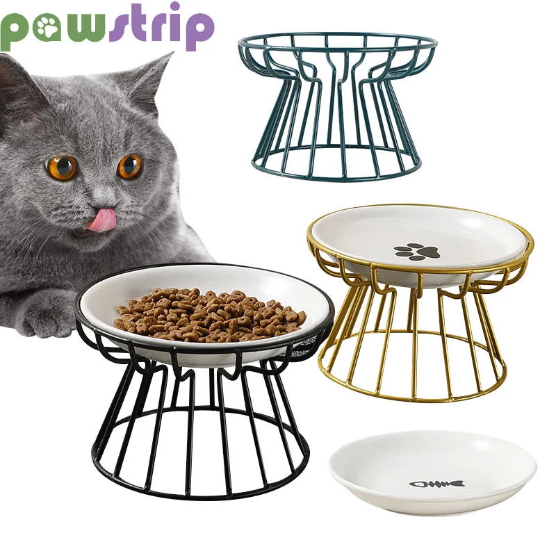 

Ceramic Pet Bowl Elevated Raised Dogs Cats Food Water Feeding Bowls Nordic Style Cat Feeders Pet Feeding Drinking Accessories