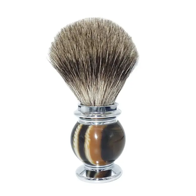 Magyfosia New Men Beard Shaving Brush Resin Handle Natural Badger Hair Barber Salon Soap Foam Facial Cleaning Tool