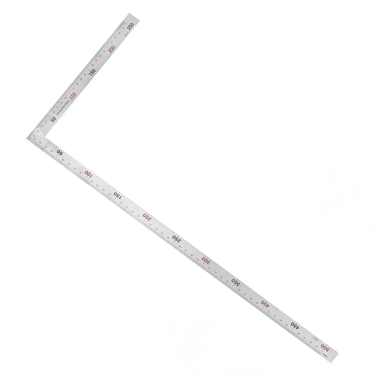 250 x 500mm Thicker 1mm 90 Degree Right Angle Ruler for Woodworking Office Stainless Steel Ruler