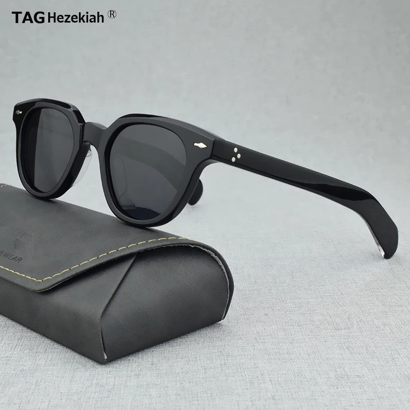 

TAG Hezekiah Polarized Sunglasses Men Women 2024 UV400 Round Sun glasses Fashion Acetate luxury Brand vintage Designer Sunglass