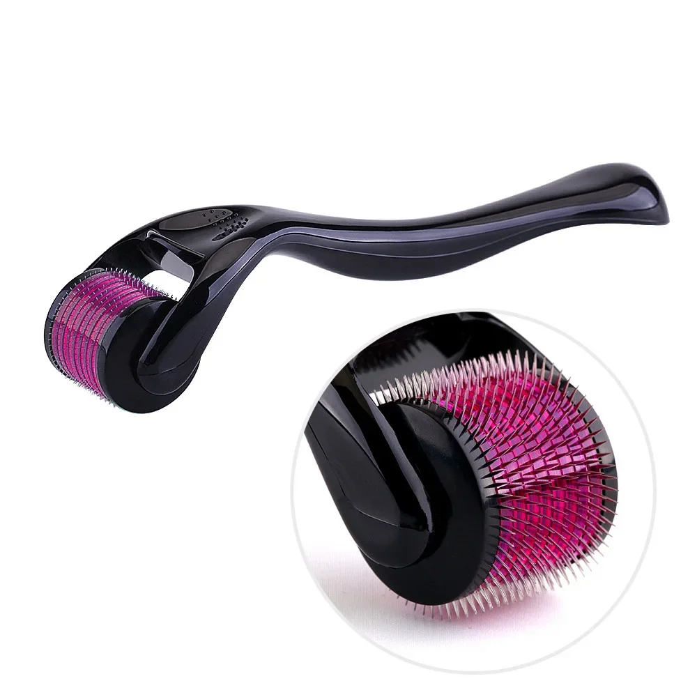 0.25mm Derma Roller 540 Stainless Steel Black Microneedling Roller Facial Skin Care Home Use for Face Beauty Massage Tools derma roller