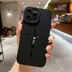 Divine Protection: Jesus Cross Painted Anti - Shock Phone Case - Samsung A72 (TOYB - 284TO86143A1)