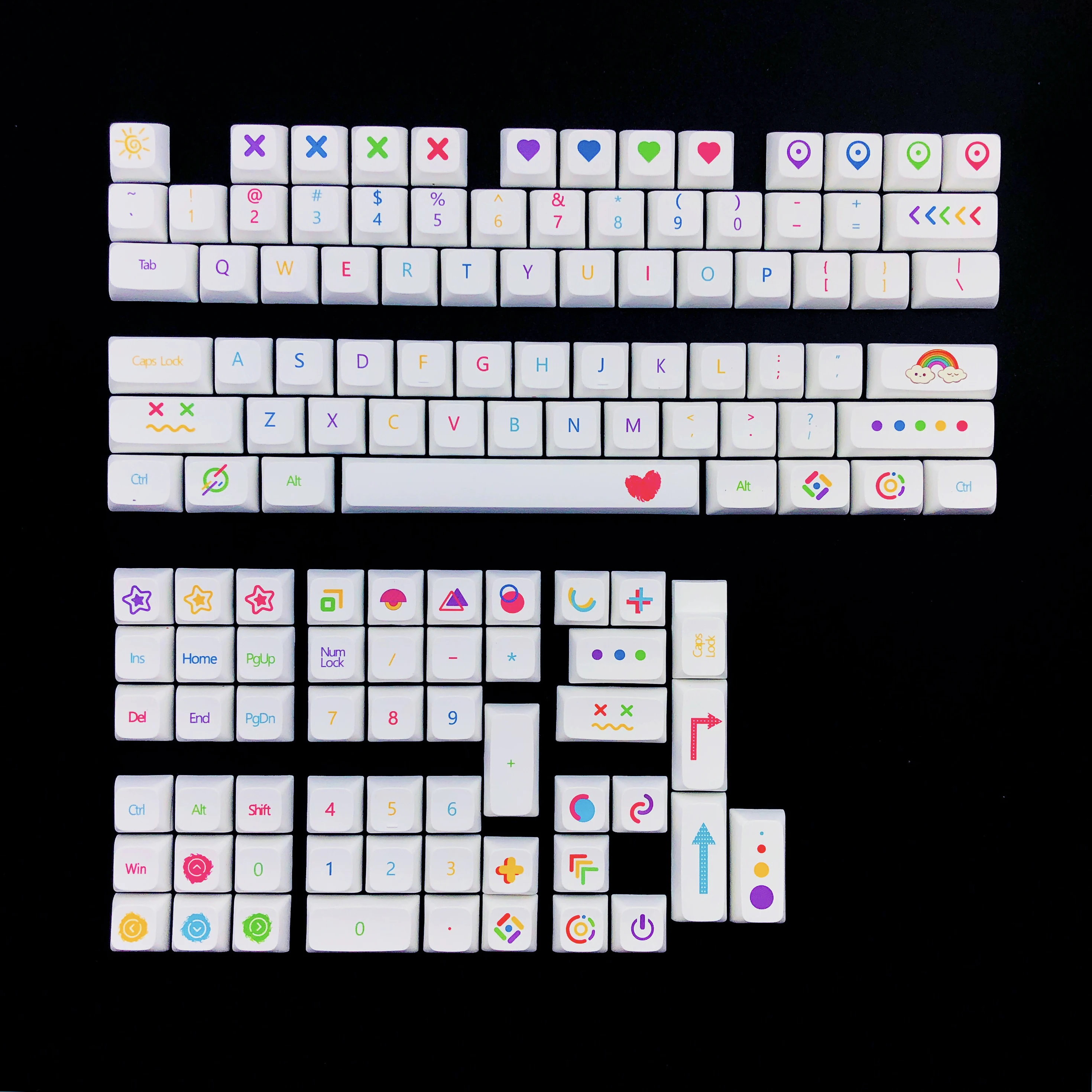 PBT Keycap 127 Key XDA Profile Personalized For Cherry MX Switch Mechanical Keyboard Anne Pro 2/GK61 