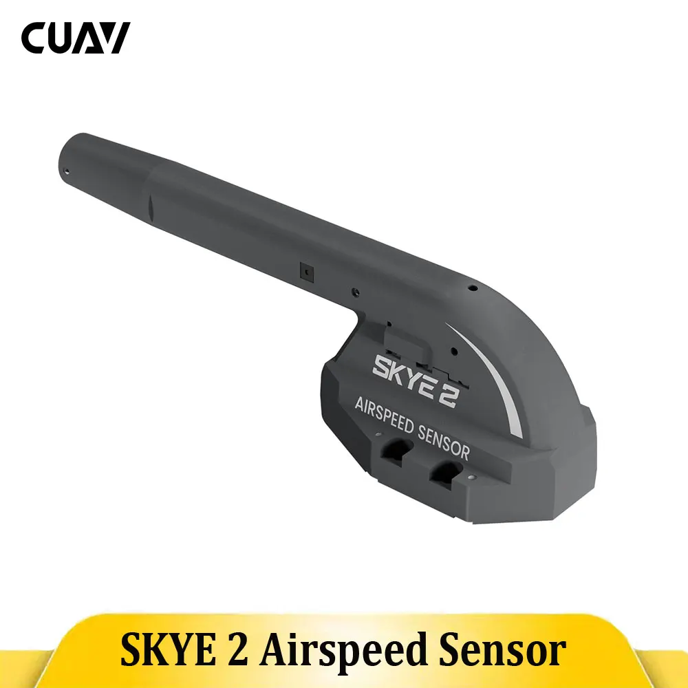 Capteur de vitesse aérienne CUAV SKYE 2 pour drone professionnel, boîtier noir avec connecteurs, compatible ArduPilot et PX4.