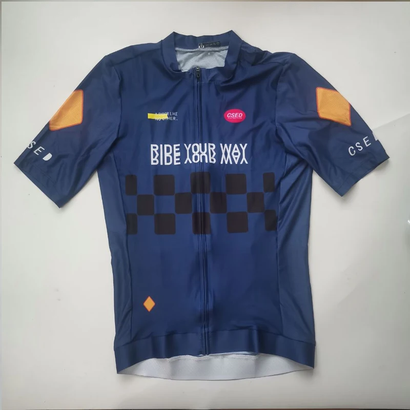 thumbnail image 1 of Nueva camiseta de ciclismo de entrenamiento de manga corta CSED, camiseta de ciclismo de carretera de corte ajustado para equipo profesional, ropa ligera y transpirable para ciclismo, 1 of 4
